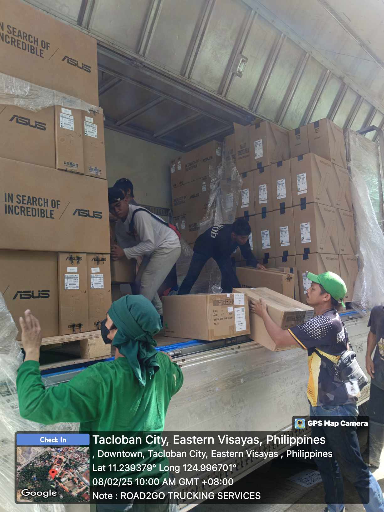 Shipping and Hauling Asus products to Eastern Visayas State University